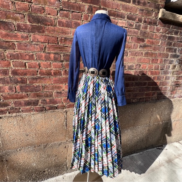 Killer vintage 60s-70s California Girl pleated long sleeve maxi dress size small - Picture 6 of 11